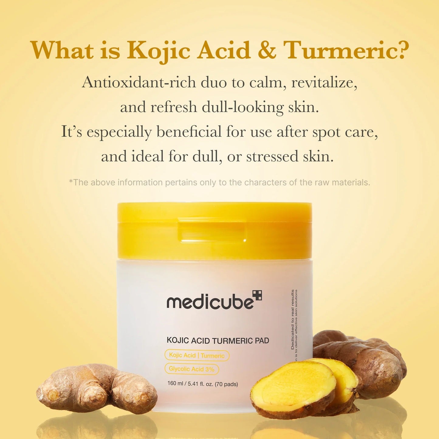 Medicube Kojic Acid Tumeric Toner Pad (70pc)