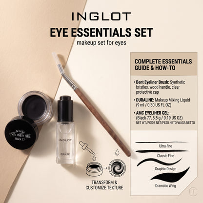Bundle INGLOT ( Eyeliner Gel - Duraline - Brush )