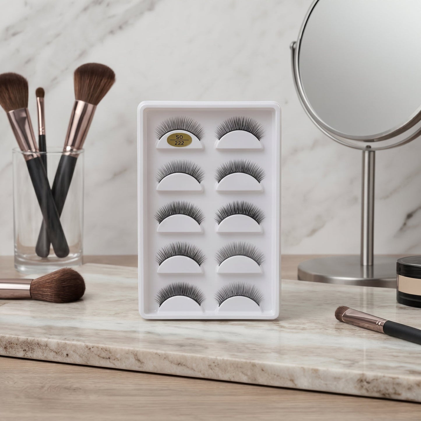 3D False Eyelashes Set (5 Pairs)