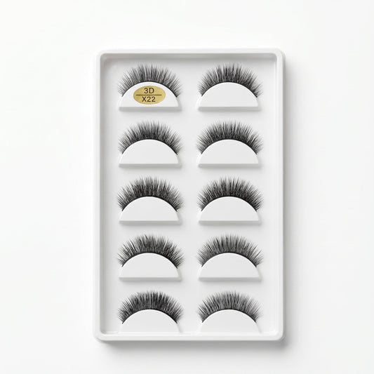3D False Eyelashes Set (5 Pairs)