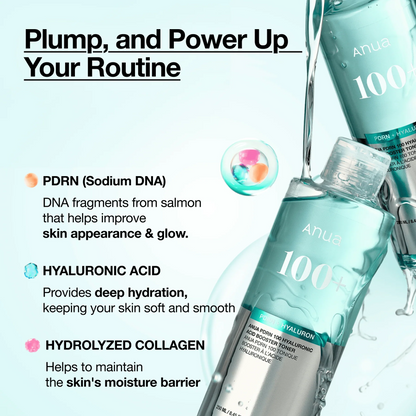 Anua PDRN 100+ Hyaluronic Acid Booster Toner 250ml