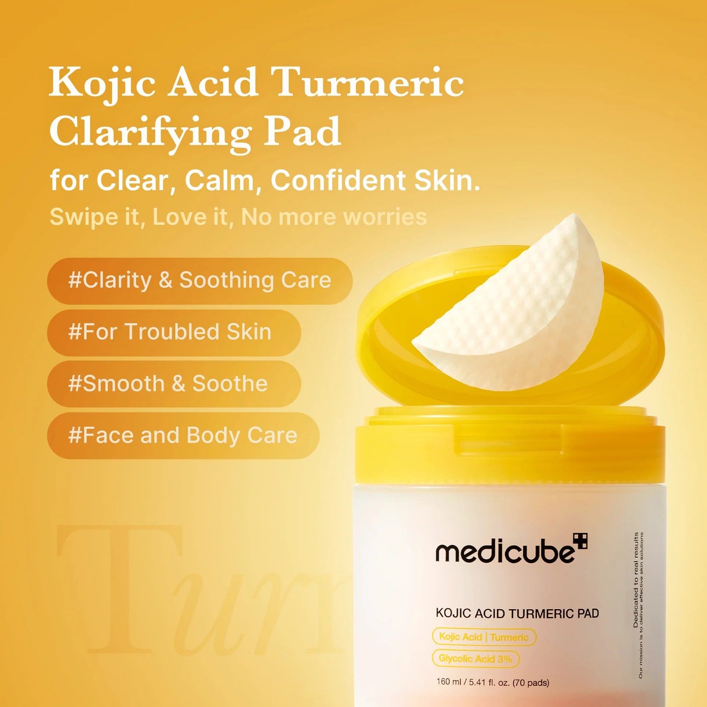 Medicube Kojic Acid Tumeric Toner Pad (70pc)