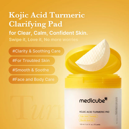 Medicube Kojic Acid Tumeric Toner Pad (70pc)