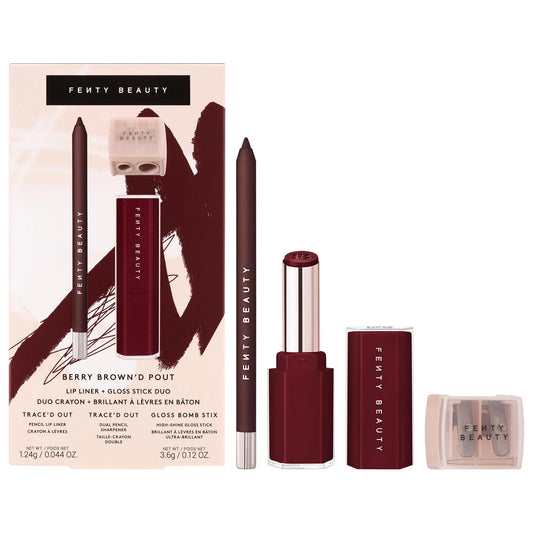 Fenty Beauty   Berry Brown'd Pout Lip Liner + Gloss Stick Duo
