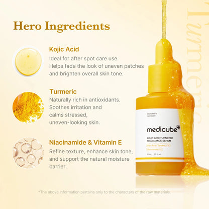 MEDICUBE Kojic Acid Turmeric Niacinamide Serum (30ml)