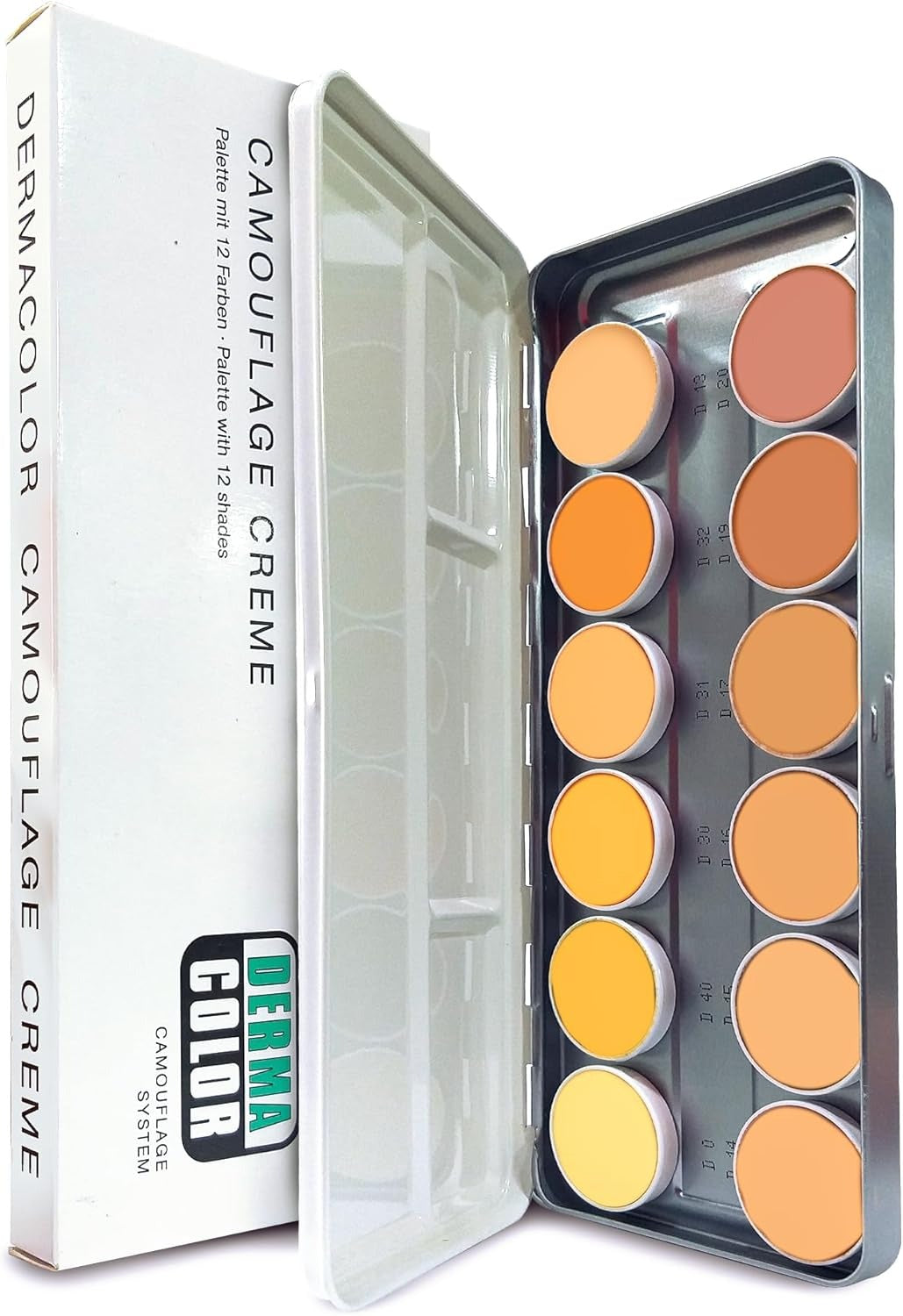 Kryolan Dermacolor Camouflage 12 Color Palette