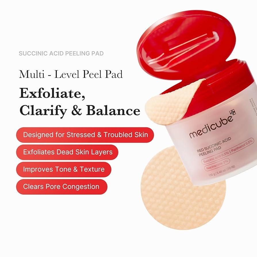 Medicube Red Succinic Acid Panthenol Pads (70pc)