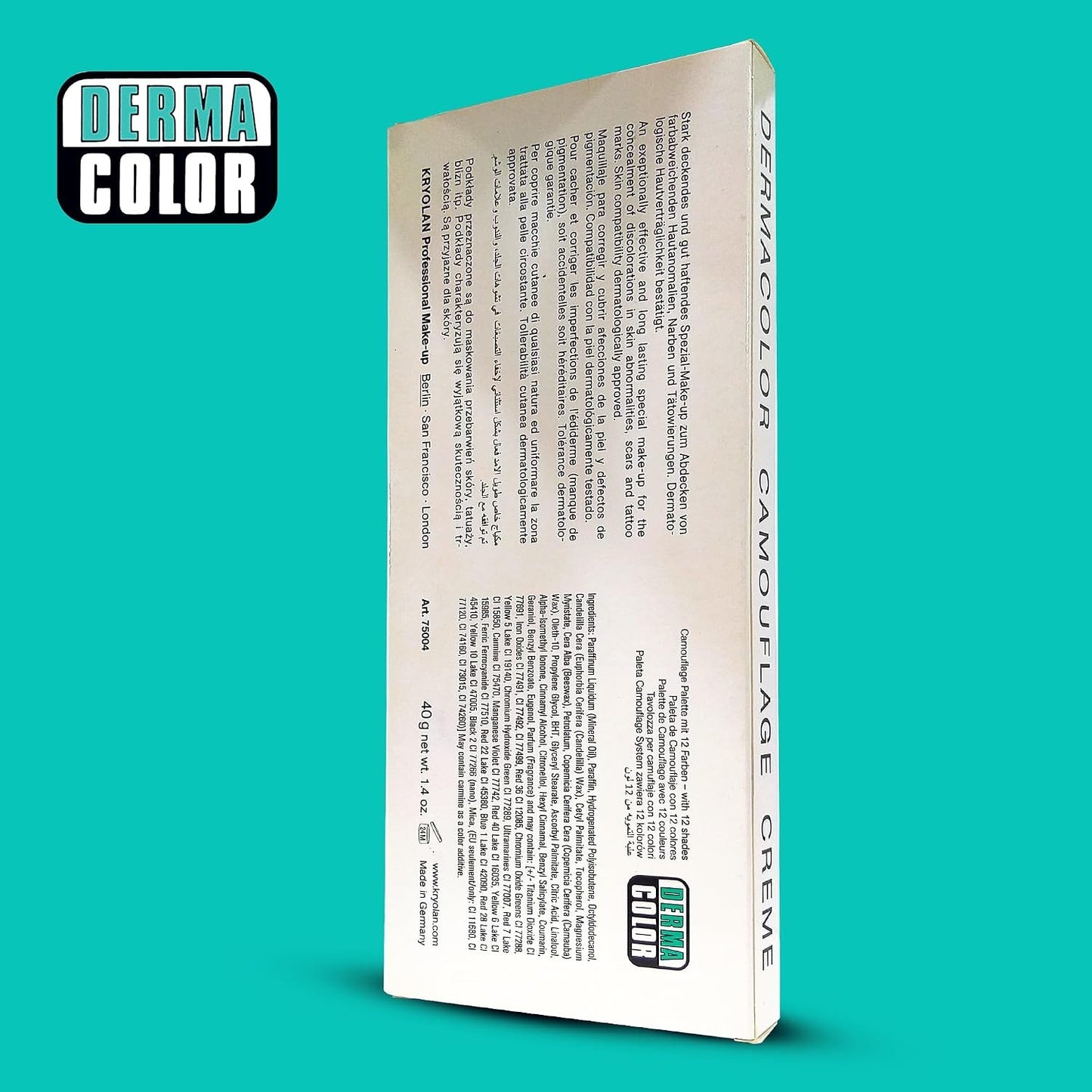 Kryolan Dermacolor Camouflage 12 Color Palette
